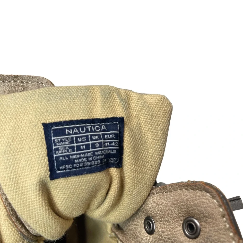 Nautica‎ Women's Waterproof Duck Boots Taupe Zip Lace Up Size 11